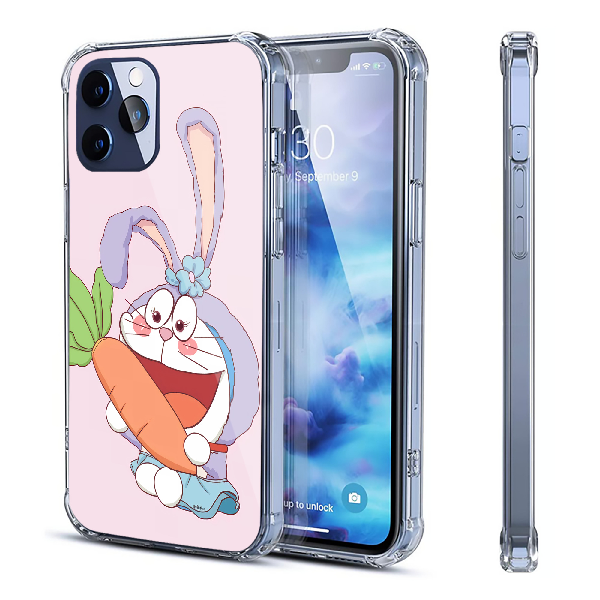 （画像用） ドラえもん Doraemon 【iPhone 12シリーズ対応】透明スマホケース（クリアソフトケース）